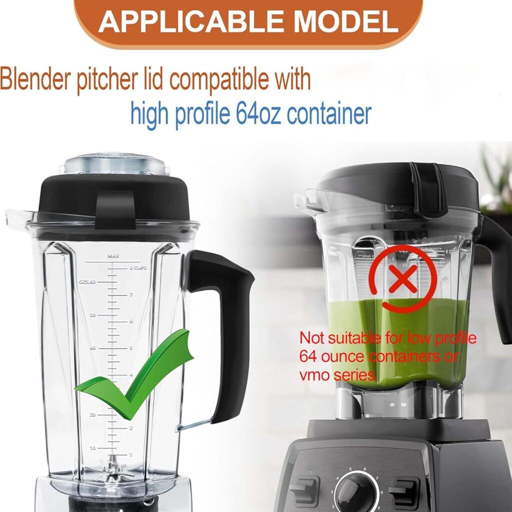 Blender Replacement Lid for Vita Blender Pitcher 64-Ounce High Profile Container Parts Blender Replacement Lid for Vita Blender Pitcher 64-Ounce High Profile Container Parts