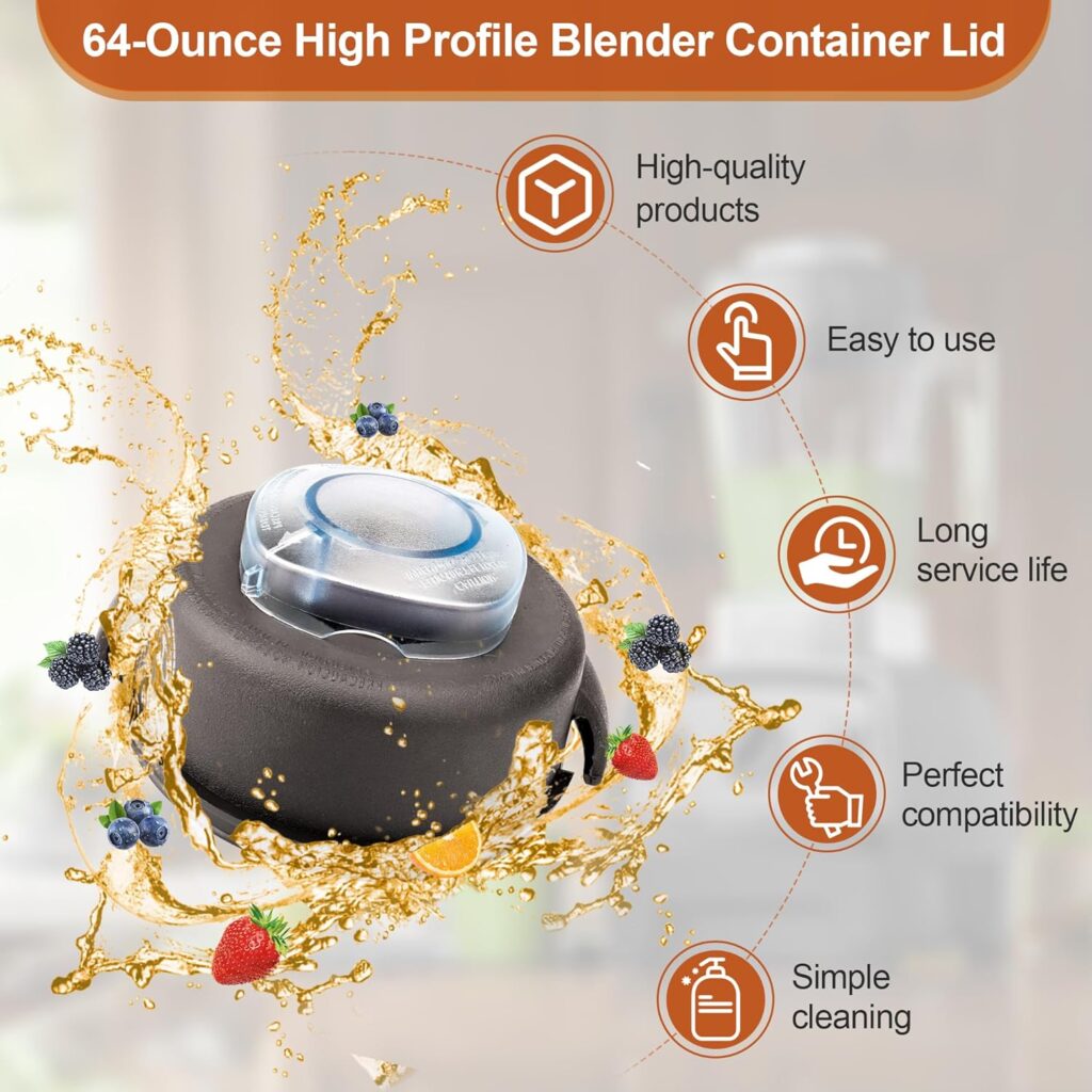 Blender Replacement Lid for Vita Blender Pitcher 64-Ounce High Profile Container Parts Blender Replacement Lid for Vita Blender Pitcher 64-Ounce High Profile Container Parts