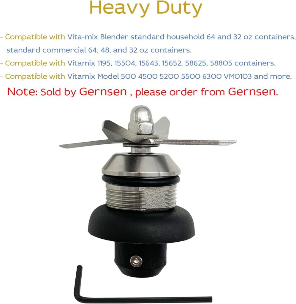 Blender Wet Blade Replacement Assembly with Drive Socket STM102R 104675-1 Compatible with Vitamix VM0103 Standard 64oz and 32oz Container Blender Wet Blade Replacement Assembly with Drive Socket STM102R 104675-1 Compatible with Vitamix VM0103 Standard 64oz and 32oz Container