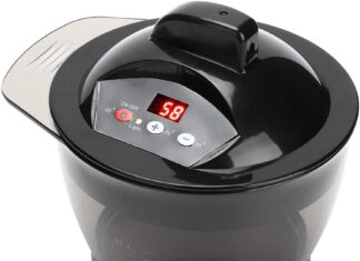 Electric Mixer, Electric Blender, with Scales Mixing Bowl, US Plug Automatic Dye Cream Blender for Hair Salon Home
