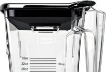 For Blendtec Wildside+ Jar- Four-Sided Replacement Blender Pitcher Cup – Compatible with Classic/Designer/Professional/Commercial Series Container-36 oz Blending Capacity