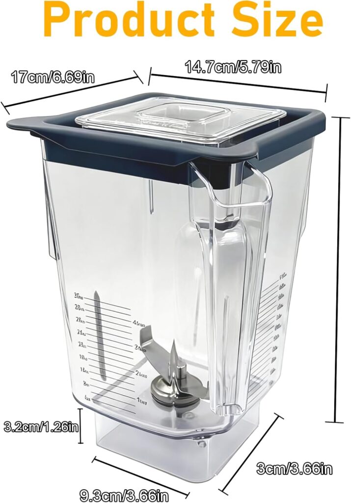 For Blendtec Wildside+ Jar- Four-Sided Replacement Blender Pitcher Cup - Compatible with Classic/Designer/Professional/Commercial Series Container-36 oz Blending Capacity For Blendtec Wildside+ Jar- Four-Sided Replacement Blender Pitcher Cup - Compatible with Classic/Designer/Professional/Commercial Series Container-36 oz Blending Capacity