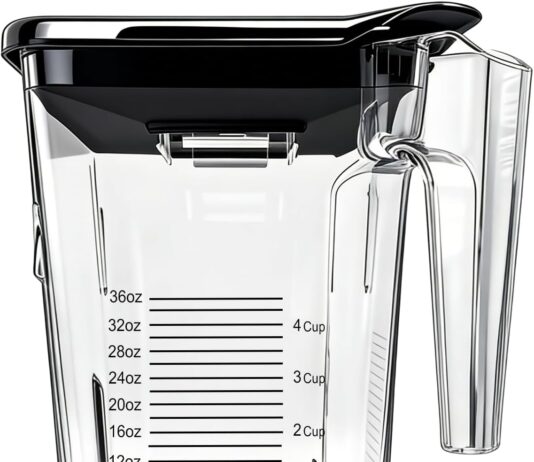 For Blendtec Wildside+ Jar- Four-Sided Replacement Blender Pitcher Cup – Compatible with Classic/Designer/Professional/Commercial Series Container-36 oz Blending Capacity