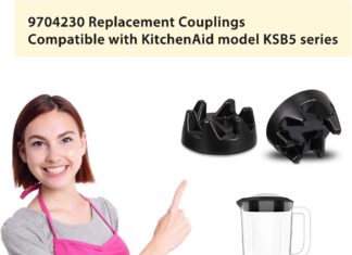 Mudder 5 Packs 9704230 Blender Coupler Blender Coupling Replacment Parts with 1 Wrench Compatible with KitchenAid WP9704230VP WP9704230