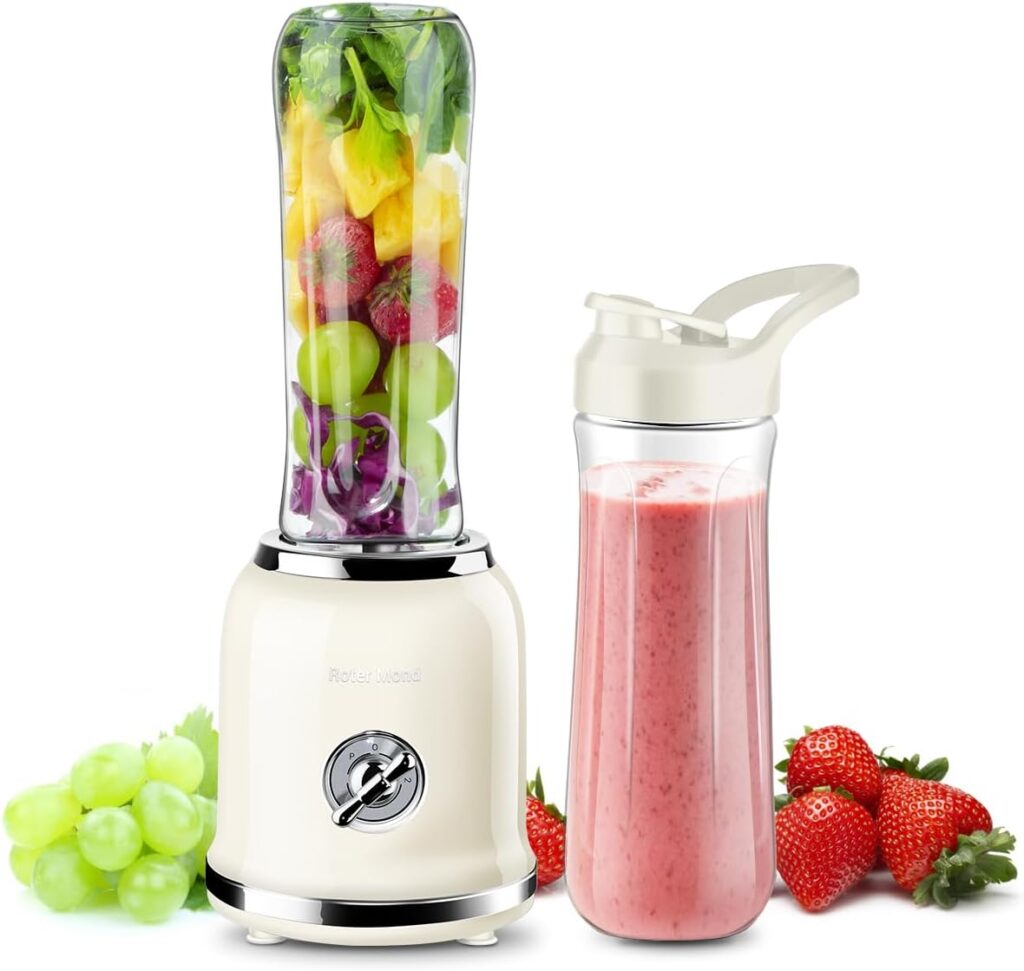 Personal Blender, Roter Mond Powerful Smoothie Blender with Portable Bottle Speed Control Pulse Function Stainless Steel Blades, BPA Free (Cream) Personal Blender, Roter Mond Powerful Smoothie Blender with Portable Bottle Speed Control Pulse Function Stainless Steel Blades, BPA Free (Cream)