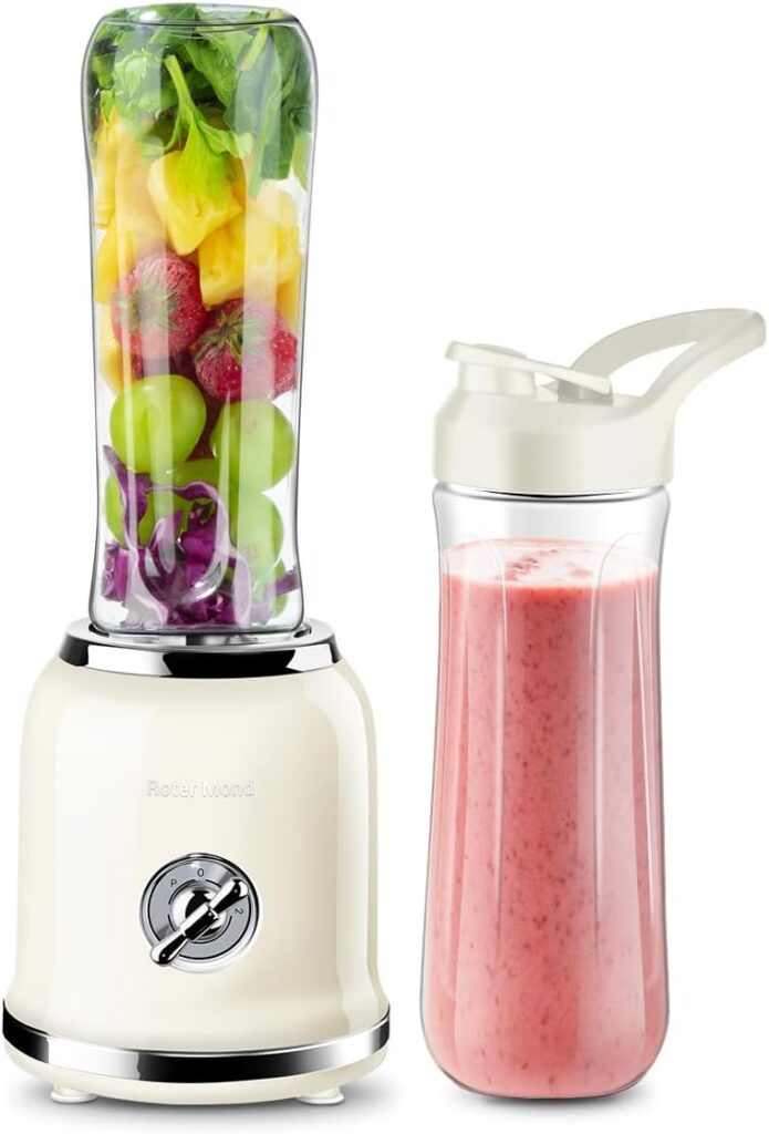 Personal Blender, Roter Mond Powerful Smoothie Blender with Portable Bottle Speed Control Pulse Function Stainless Steel Blades, BPA Free (Cream) Personal Blender, Roter Mond Powerful Smoothie Blender with Portable Bottle Speed Control Pulse Function Stainless Steel Blades, BPA Free (Cream)