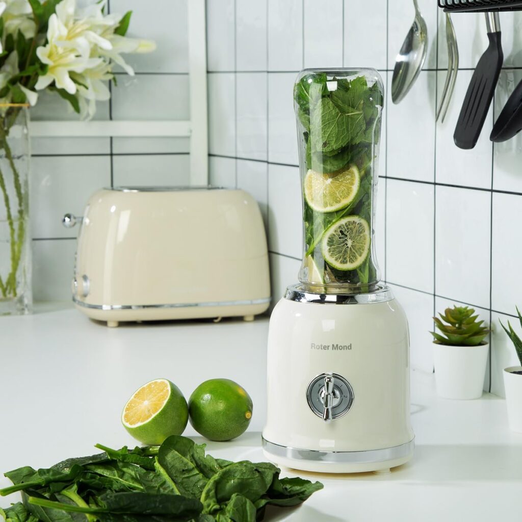 Personal Blender, Roter Mond Powerful Smoothie Blender with Portable Bottle Speed Control Pulse Function Stainless Steel Blades, BPA Free (Cream) Personal Blender, Roter Mond Powerful Smoothie Blender with Portable Bottle Speed Control Pulse Function Stainless Steel Blades, BPA Free (Cream)