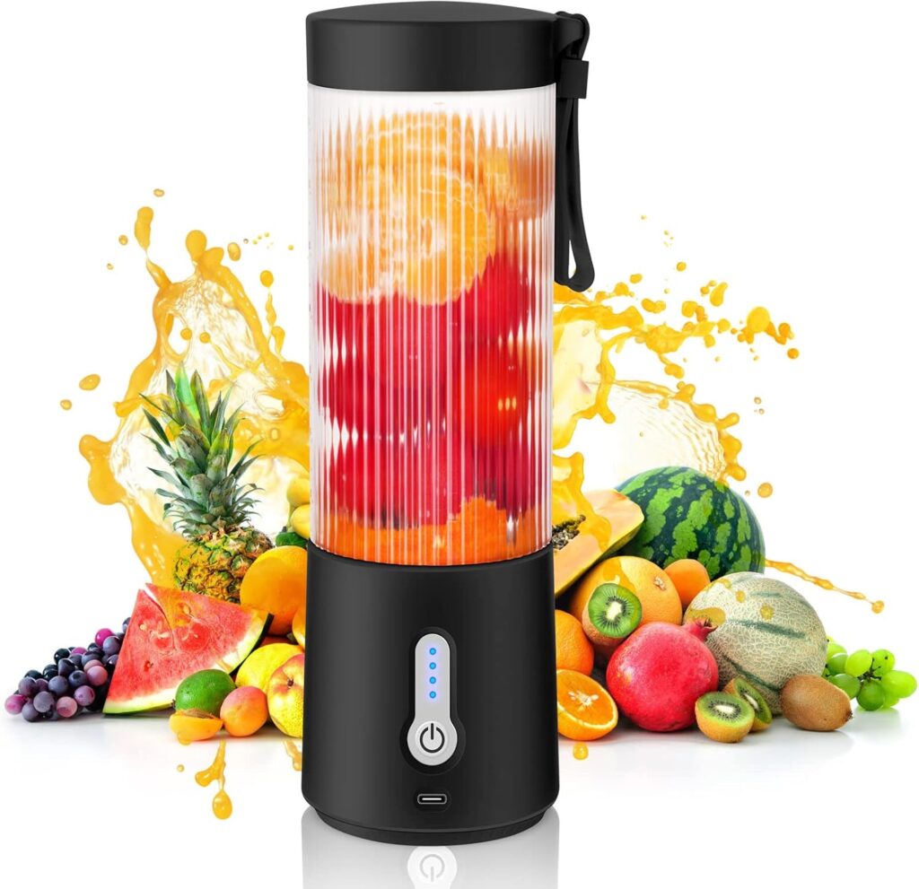 Portable Personal Blender - 15.2Oz USB Rechargeable Blender With Blades, BPA-Free, For Shakes, Smoothies, Travel Portable Personal Blender - 15.2Oz USB Rechargeable Blender With Blades, BPA-Free, For Shakes, Smoothies, Travel