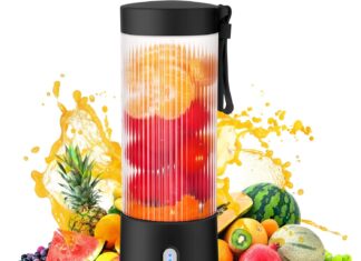 Portable Personal Blender – 15.2Oz USB Rechargeable Blender With 6 Blades, BPA-Free, For Shakes, Smoothies, Travel