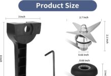 Replacement Blade Parts with Wrench and Drive Socket Removal Tool Kit, 5200 5000 4500 5500 Blender Wet Blade Replacement, Fit for 64oz 48oz 32oz Classic Container -2 YR Support
