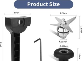 Replacement Blade Parts with Wrench and Drive Socket Removal Tool Kit, 5200 5000 4500 5500 Blender Wet Blade Replacement, Fit for 64oz 48oz 32oz Classic Container -2 YR Support