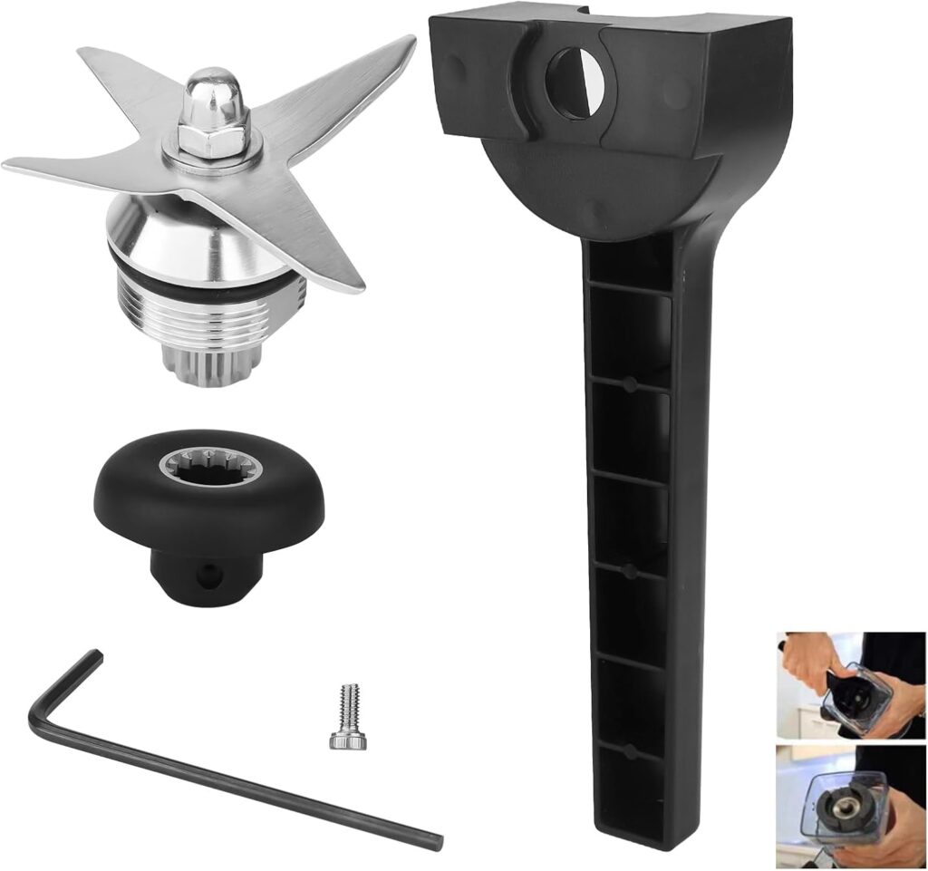 Replacement Blade Parts with Wrench and Drive Socket Removal Tool Kit, Blender Wet Blade Replacement, Fit for 64oz 48oz 32oz Classic Container -2 YR Support Replacement Blade Parts with Wrench and Drive Socket Removal Tool Kit, Blender Wet Blade Replacement, Fit for 64oz 48oz 32oz Classic Container -2 YR Support