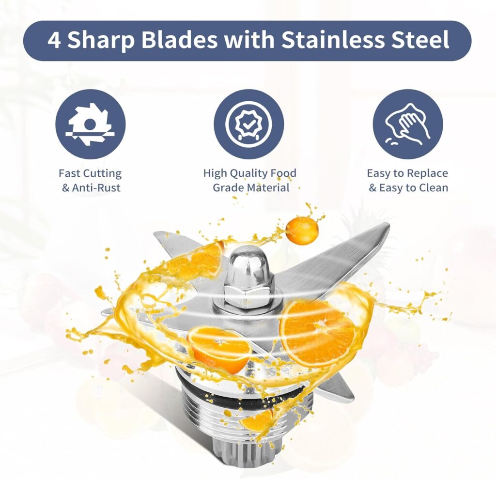 Replacement Blade Parts with Wrench and Drive Socket Removal Tool Kit, Blender Wet Blade Replacement, Fit for 64oz 48oz 32oz Classic Container -2 YR Support Replacement Blade Parts with Wrench and Drive Socket Removal Tool Kit, Blender Wet Blade Replacement, Fit for 64oz 48oz 32oz Classic Container -2 YR Support