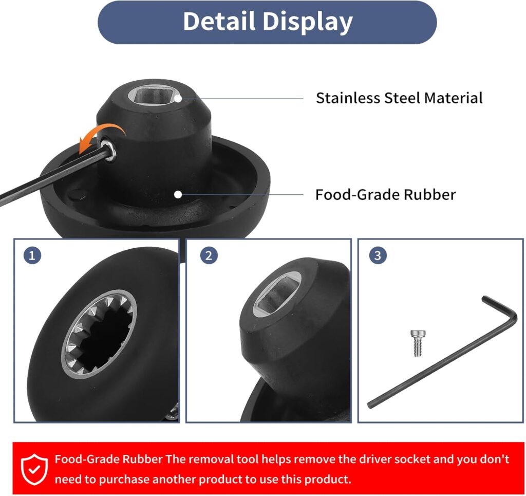 Replacement Blade Parts with Wrench and Drive Socket Removal Tool Kit, Blender Wet Blade Replacement, Fit for 64oz 48oz 32oz Classic Container -2 YR Support Replacement Blade Parts with Wrench and Drive Socket Removal Tool Kit, Blender Wet Blade Replacement, Fit for 64oz 48oz 32oz Classic Container -2 YR Support