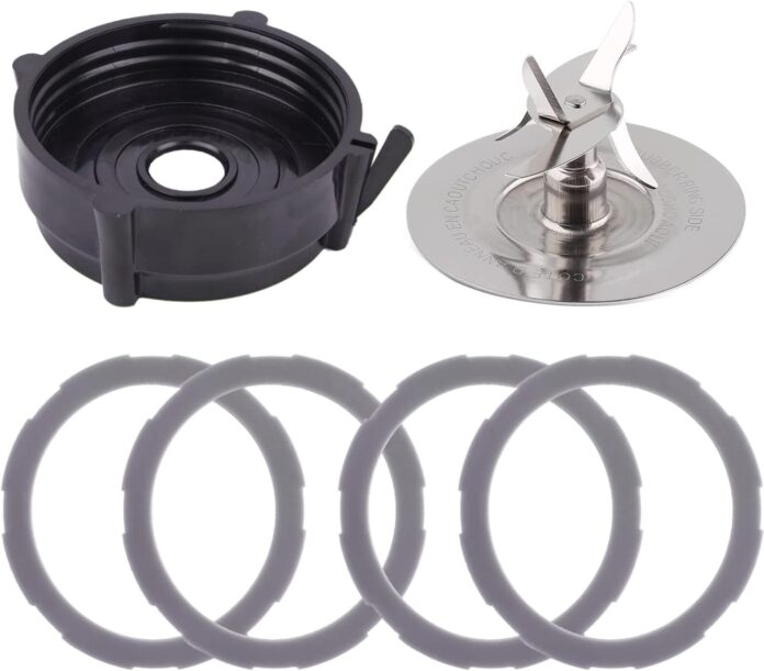 replacement-blender-parts-for-oster-pro-blender-includes-stainless-steel-blender-cutter-blade-164160-jar-base-bottom-cap