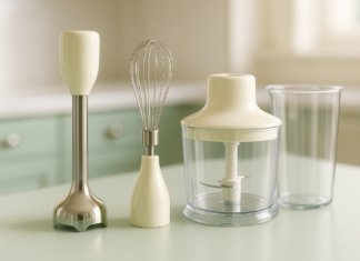 Smeg HBAC01CR Accessory Set for HBF01 50’s Retro Style Hand Blender, Cream