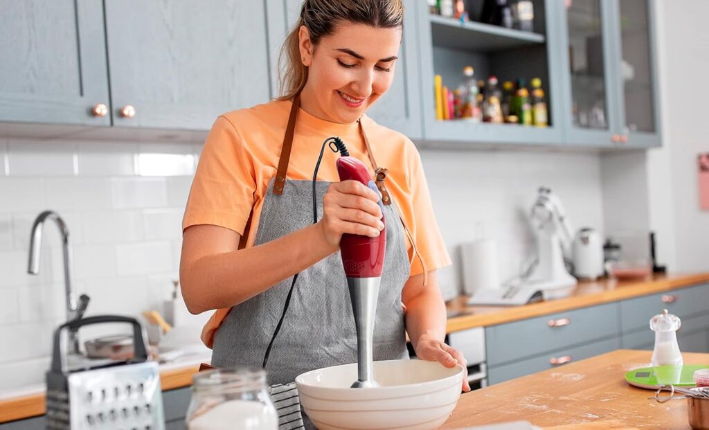 Trenda Immersion Hand Blenders Cordless Handheld and Electric Mixer Stick, Red Trenda Immersion Hand Blenders Cordless Handheld and Electric Mixer Stick, Red