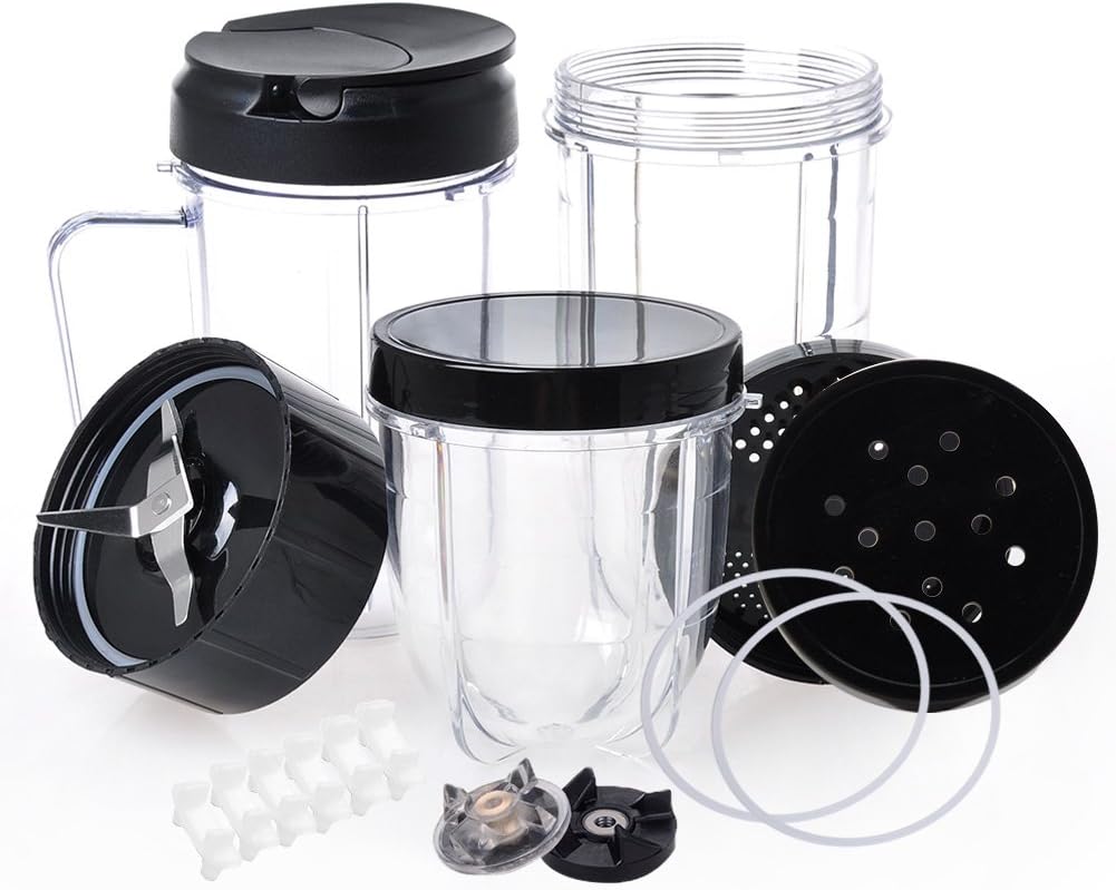 18PCS Cup Blade Set Replacement Accessories for Magic Bullet Blender, Compatible with 250W MB1001 18PCS Cup Blade Set Replacement Accessories for Magic Bullet Blender, Compatible with 250W MB1001