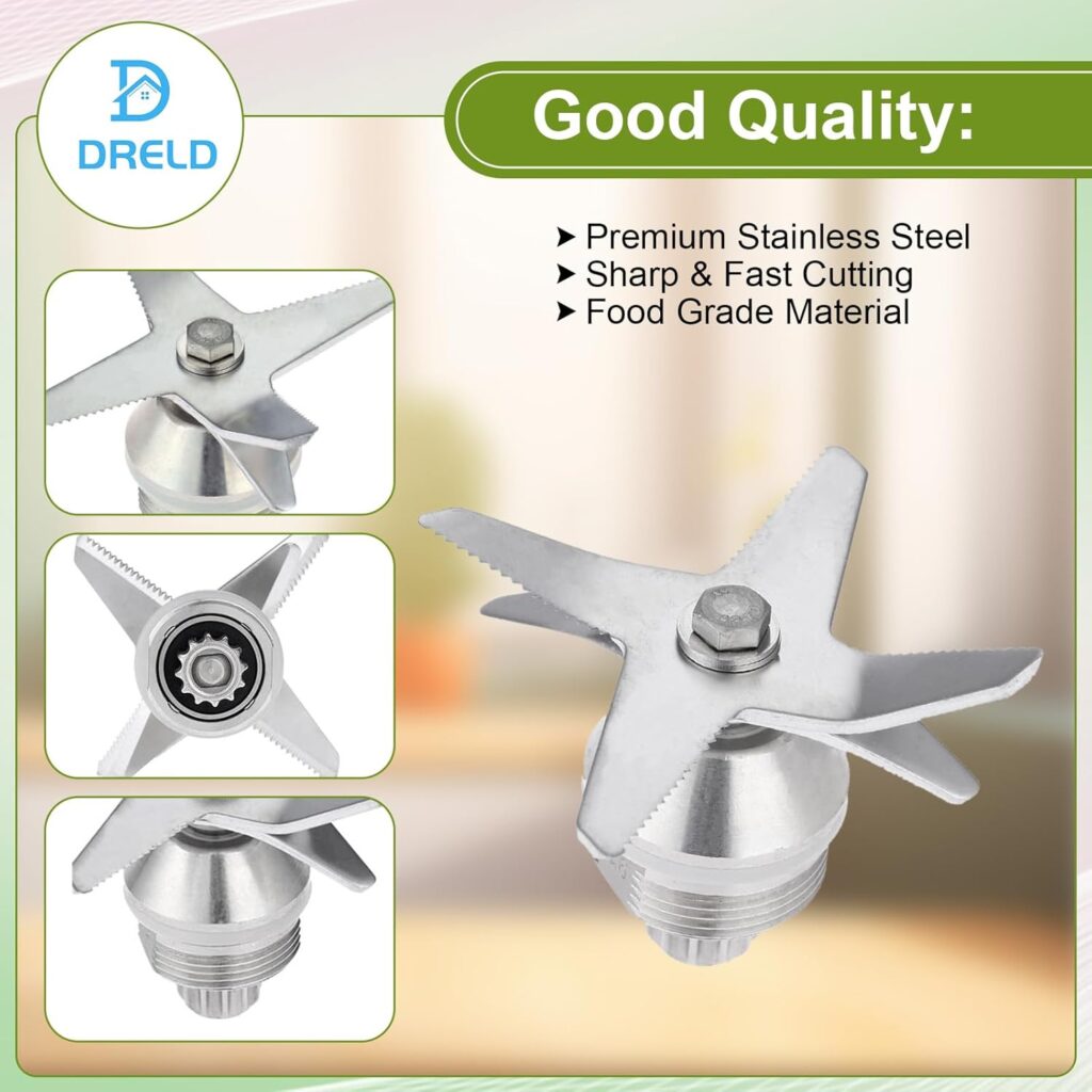 Blender Blade Assembly with Wrench Drive Socket Removal Tool Kit, Compatible With Series 64oz and 32oz Container Blender Blade Assembly with Wrench Drive Socket Removal Tool Kit, Compatible With Series 64oz and 32oz Container