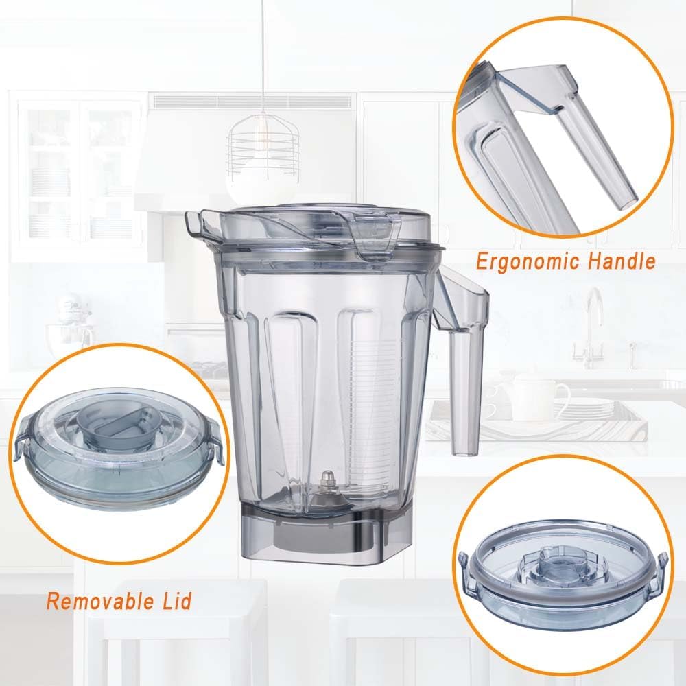 for Blenders 64oz Ascent Container, replace A2300 A2500 A3300 A3500 X2 X3 X4 X5 V1200 V1500, compatible with Ascent/Ascent X/Venturist Series Pitcher Jar Cup for Blenders 64oz Ascent Container, replace A2300 A2500 A3300 A3500 X2 X3 X4 X5 V1200 V1500, compatible with Ascent/Ascent X/Venturist Series Pitcher Jar Cup