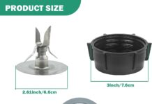 For Oster Blender Replacement Parts Blender Ice Blade with Jar Base Cap and Two Rubber O Ring Seal Gasket Accessory Refresh Kit,Compatible with Oster Osterizer Blender