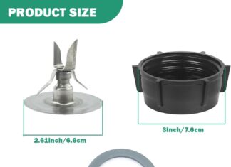 For Oster Blender Replacement Parts Blender Ice Blade with Jar Base Cap and Two Rubber O Ring Seal Gasket Accessory Refresh Kit,Compatible with Oster Osterizer Blender