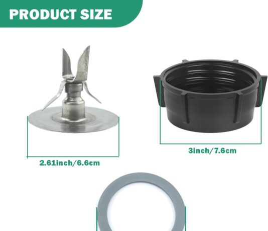 For Oster Blender Replacement Parts Blender Ice Blade with Jar Base Cap and Two Rubber O Ring Seal Gasket Accessory Refresh Kit,Compatible with Oster Osterizer Blender