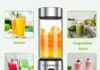 Glass Portable Blender for Smoothies: Personal Blender for Shakes and Smoothies USB Rechargeable, for Baby Food Travel Beach Office Sports Use Home |