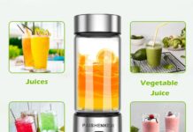 Glass Portable Blender for Smoothies: Personal Blender for Shakes and Smoothies USB Rechargeable, for Baby Food Travel Beach Office Sports Use