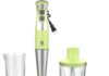 Immersion Hand Blender, UTALENT 5-in-1 8-Speed Stick Blender with 500ml Food Grinder, BPA-Free, 600ml Container,Milk Frother,Egg Whisk,Puree Infant Food, Smoothies, Sauces and Soups – Green