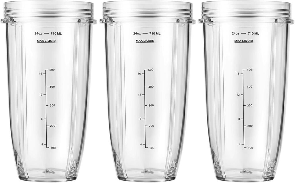 MEET JUICE 3-Pack 24oz Replacement Blender Cups, Single Serve Cups, Fits Models BL480 BL481 BL482 BL640 BL682 BL2012 BN801 MEET JUICE 3-Pack 24oz Replacement Blender Cups, Single Serve Cups, Fits Models BL480 BL481 BL482 BL640 BL682 BL2012 BN801