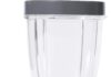NutriBullet 24 Ounce Tall Cup with Standard Lip Ring, Clear/Gray