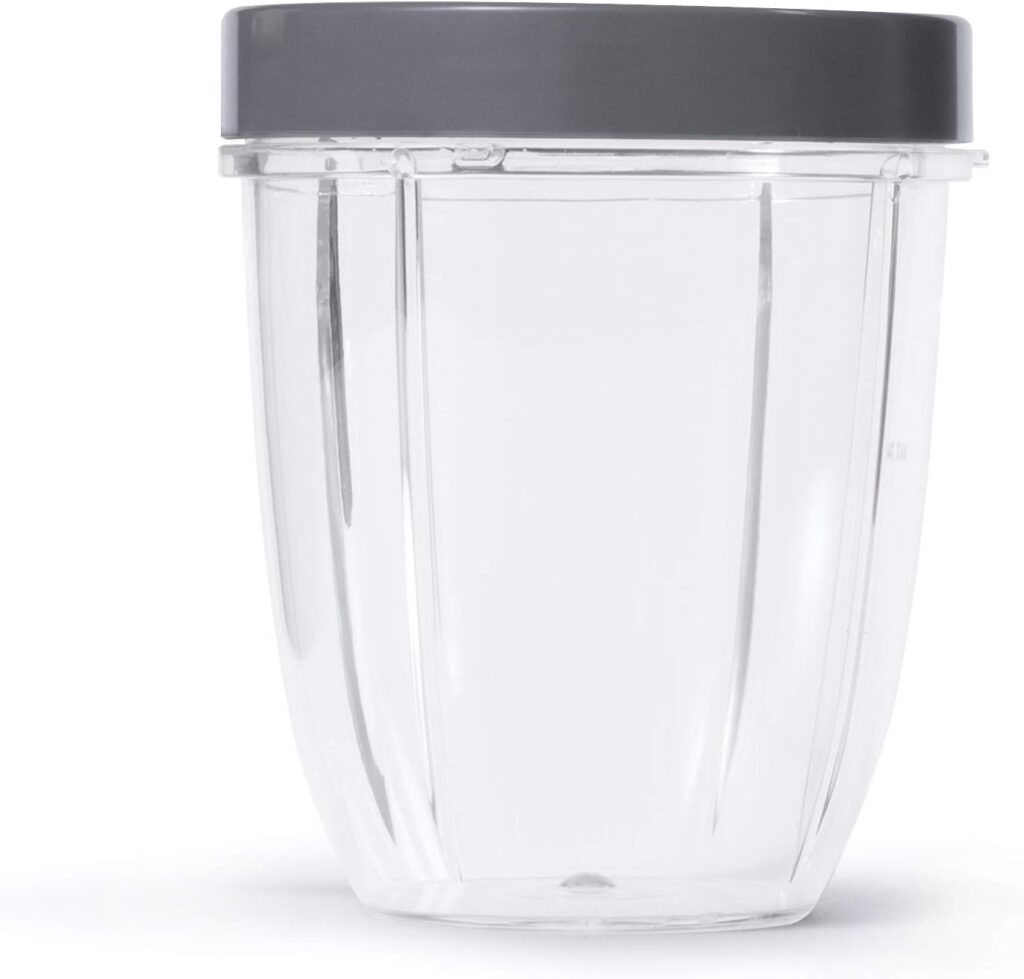NutriBullet Ounce Tall Cup with Standard Lip Ring, Clear/Gray NutriBullet Ounce Tall Cup with Standard Lip Ring, Clear/Gray