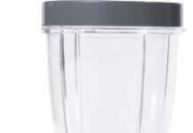 NutriBullet 24 Ounce Tall Cup with Standard Lip Ring, Clear/Gray