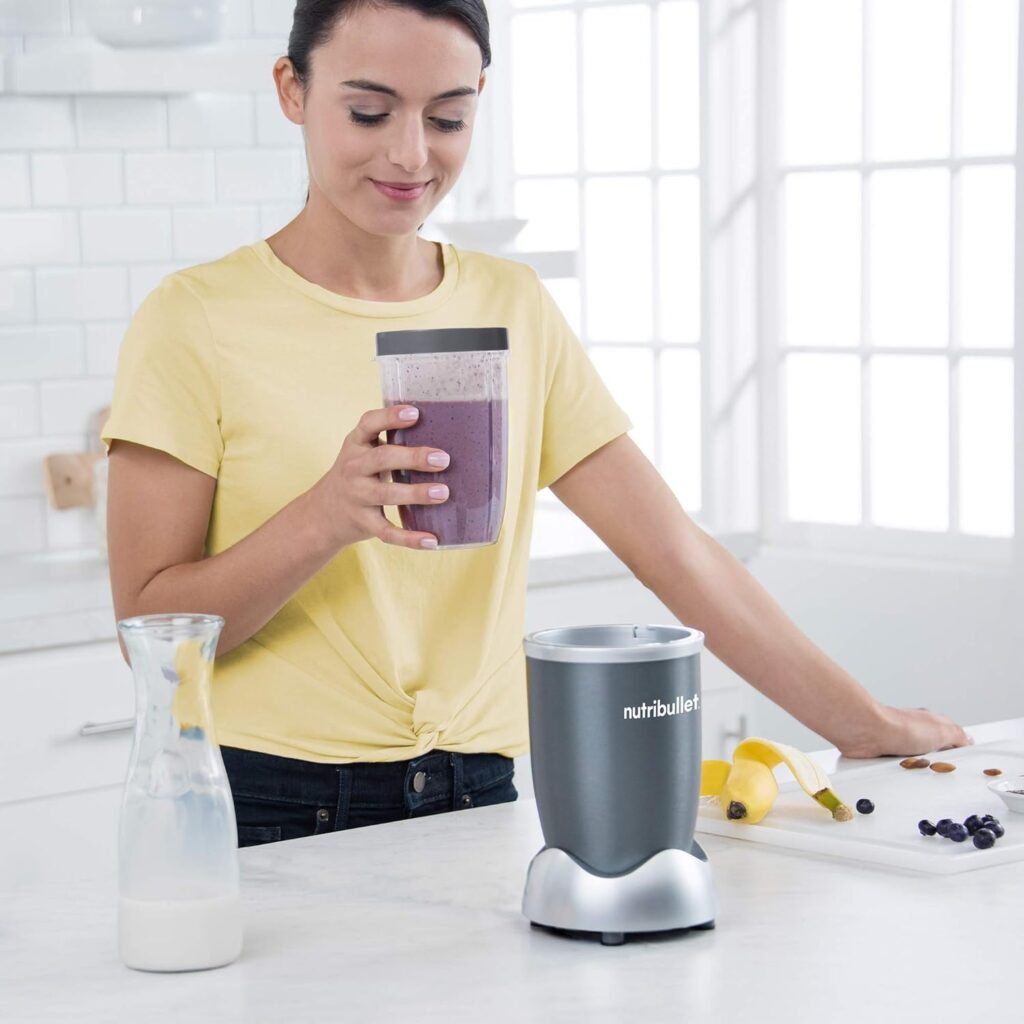 NutriBullet Ounce Tall Cup with Standard Lip Ring, Clear/Gray NutriBullet Ounce Tall Cup with Standard Lip Ring, Clear/Gray