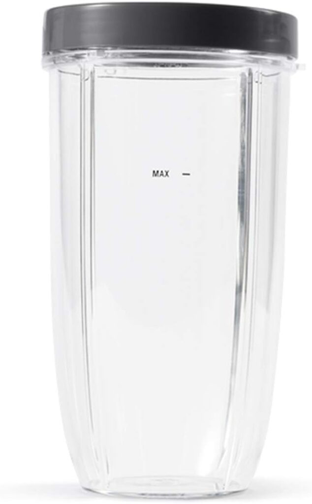 NutriBullet Ounce Tall Cup with Standard Lip Ring, Clear/Gray NutriBullet Ounce Tall Cup with Standard Lip Ring, Clear/Gray