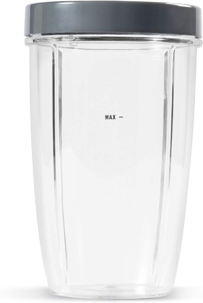 NutriBullet Ounce Tall Cup with Standard Lip Ring, Clear/Gray NutriBullet Ounce Tall Cup with Standard Lip Ring, Clear/Gray