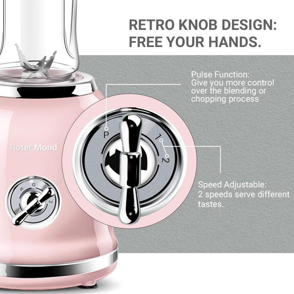 Personal Blender, Roter Mond Powerful Smoothie Blender with Portable Bottle Speed Control Pulse Function Stainless Steel Blades, BPA Free (Pink), BL019 Personal Blender, Roter Mond Powerful Smoothie Blender with Portable Bottle Speed Control Pulse Function Stainless Steel Blades, BPA Free (Pink), BL019