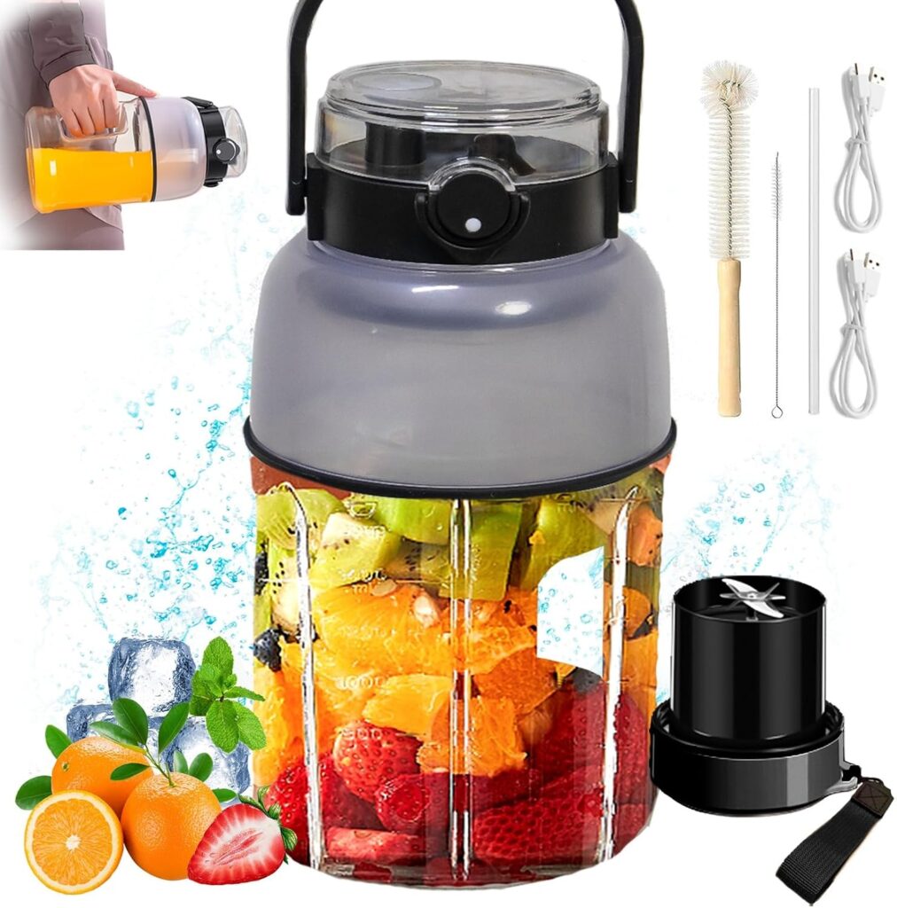 Portable Blender 33.8 Oz, in Personal Size Blender, Oz Sports Water Cup, Tritan BPA-Free/USB Rechargeable, Home/School/Sports/Outdoor (Amber Black) Portable Blender 33.8 Oz, in Personal Size Blender, Oz Sports Water Cup, Tritan BPA-Free/USB Rechargeable, Home/School/Sports/Outdoor (Amber Black)