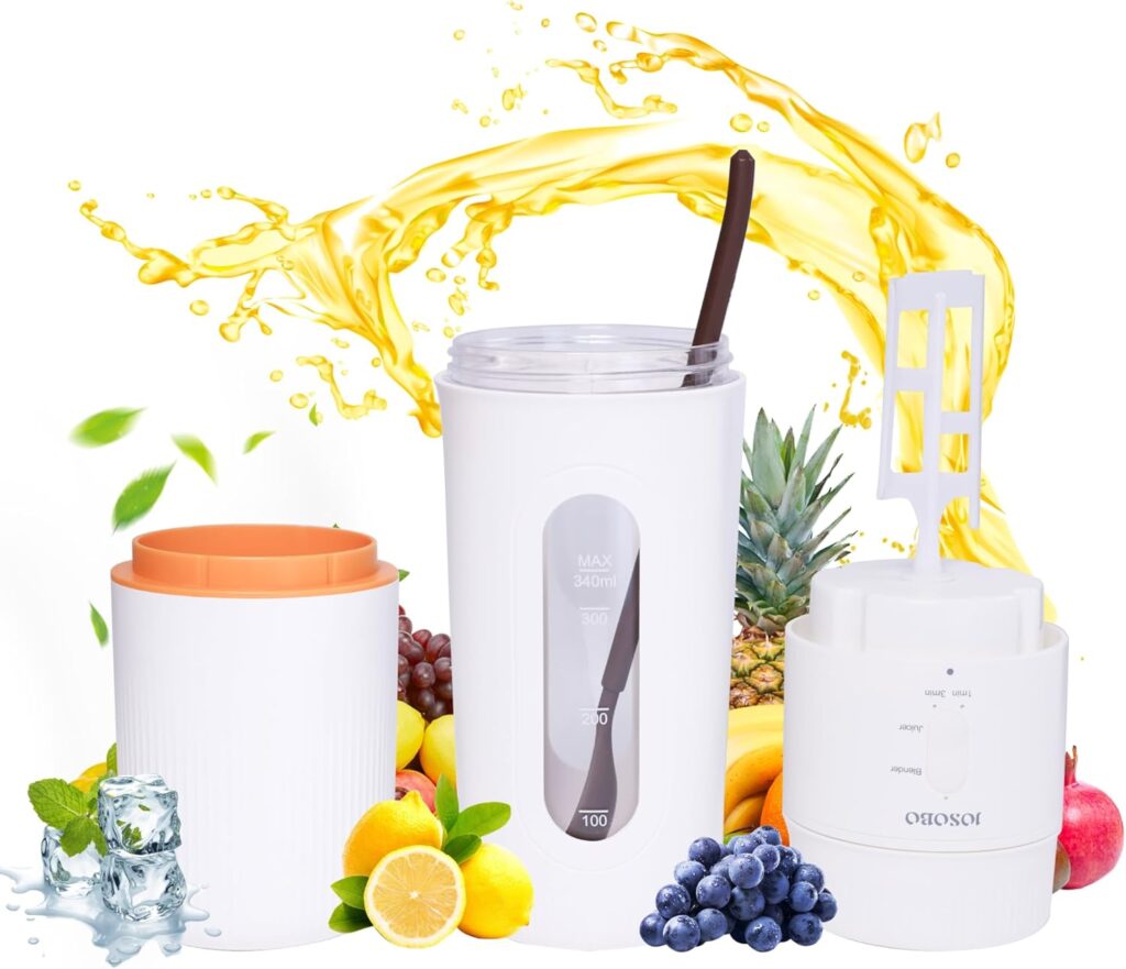 Portable Blender - Double Head Design for Exquisite Juicing Slow Stirring, Blender for Shakes and Smoothies with Ice-Cream Machine Function - Cold Drinks Homemade Ice Cream in Minutes! Portable Blender - Double Head Design for Exquisite Juicing Slow Stirring, Blender for Shakes and Smoothies with Ice-Cream Machine Function - Cold Drinks Homemade Ice Cream in Minutes!