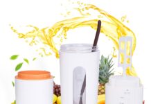 Portable Blender – Double Head Design for Exquisite Juicing & Slow Stirring, Blender for Shakes and Smoothies with Ice-Cream Machine Function – Cold Drinks & Homemade Ice Cream in Minutes!