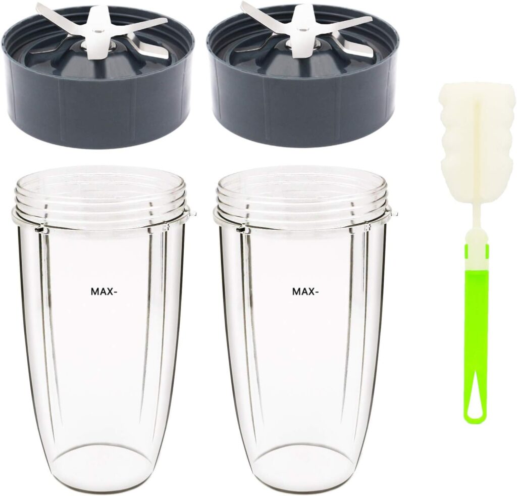 Tanzfrosch 32oz Cup and Extractor Blade Replacement Parts Blender Accessories Compatible with Nutribullet 600W/900W Models (4 Packs) Tanzfrosch 32oz Cup and Extractor Blade Replacement Parts Blender Accessories Compatible with Nutribullet 600W/900W Models (4 Packs)