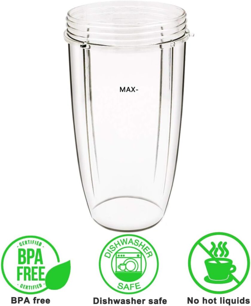 Tanzfrosch 32oz Cup and Extractor Blade Replacement Parts Blender Accessories Compatible with Nutribullet 600W/900W Models (4 Packs) Tanzfrosch 32oz Cup and Extractor Blade Replacement Parts Blender Accessories Compatible with Nutribullet 600W/900W Models (4 Packs)