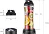 La Reveuse Smoothie Blender Personal Size 300 Watts with 2 Pieces 18 oz BPA-Free Travel Sports Bottles (Silver)