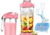 MoKo Portable Blender, 270 Watt Personal Blender for Shakes and Smoothies,21OZ Personal Blender USB Rechargeable with 6 Blades, BRA Free, Smoothie Blender for Kitchen Sports Travel and Outdoors, Pink Home |
