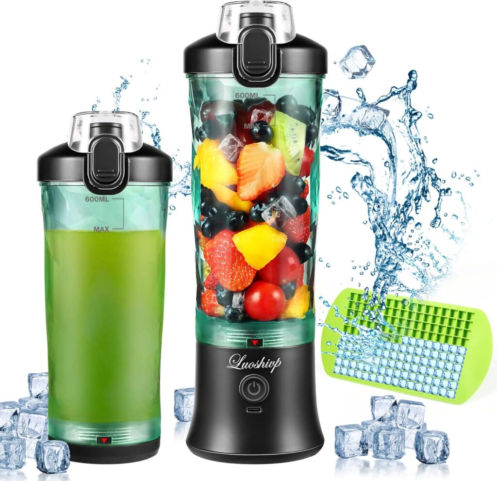 Portable Blender,22 Oz Mini Blender for Shakes and Smoothies,Personal Blender with Rechargeable USB,Fruit,Smoothie,Baby Food Mixing Machine Blender With Blades,for Home,Kitchen,Travel,Sports (black) Portable Blender,22 Oz Mini Blender for Shakes and Smoothies,Personal Blender with Rechargeable USB,Fruit,Smoothie,Baby Food Mixing Machine Blender With Blades,for Home,Kitchen,Travel,Sports (black)