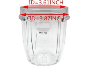Replacement Parts 3.35″ Lids,Compatible with Ninja Blender 12oz 18oz 24oz 32oz cups( 2pcs stay fresh lids)