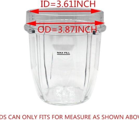 Replacement Parts 3.35″ Lids,Compatible with Ninja Blender 12oz 18oz 24oz 32oz cups( 2pcs stay fresh lids)