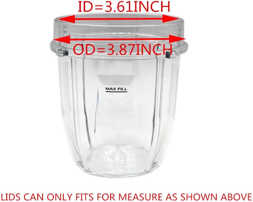 Replacement Parts 3.35 Lids,Compatible with Ninja Blender 12oz 18oz 24oz 32oz cups( 2pcs stay fresh lids) Replacement Parts 3.35 Lids,Compatible with Ninja Blender 12oz 18oz 24oz 32oz cups( 2pcs stay fresh lids)