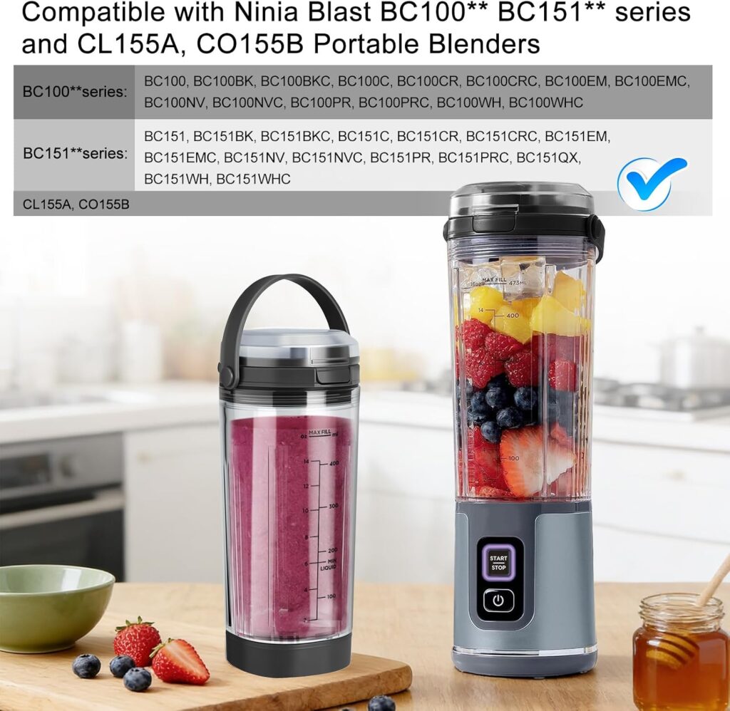 Ninja Blast Accessories Replacement Parts 18oz Blending Vessel Cup Black Ninja Blast Accessories Replacement Parts 18oz Blending Vessel Cup Black